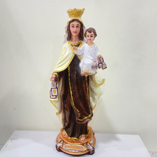 ddd Our Lady with Infant Jesus Resin Statue – 1 FT Crowned Mother Mary Religious Figurine