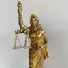 gold3 Goddess of Justice Statue – All-Gold Lady Justice Figurine with Scales and Sword N 14 | 11 Inch