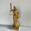 gold5 Goddess of Justice Statue – All-Gold Lady Justice Figurine with Scales and Sword N 14 | 11 Inch