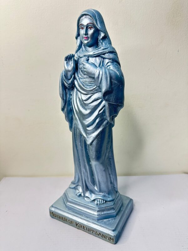 Mother of Kreupasanam Silver Finish Statue | 13 Inch
