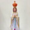 Crowned Virgin Mary Prayer Statue | 17 Inch
