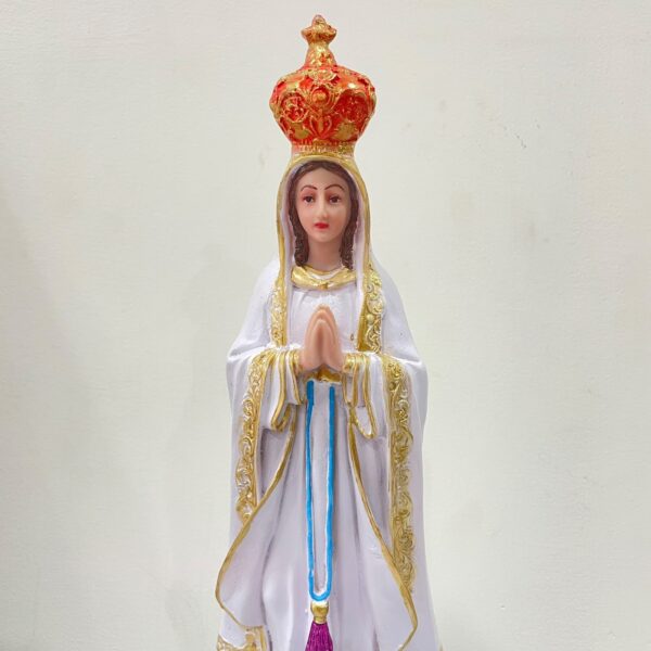 Crowned Virgin Mary Prayer Statue | 17 Inch