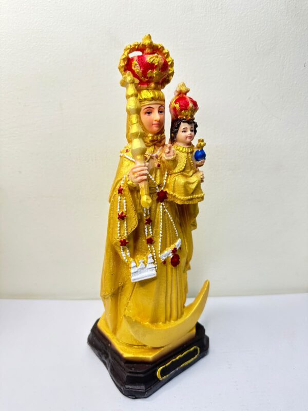 med1 Velankanni Matha with Infant Jesus – Golden Finish Statue 1 FT
