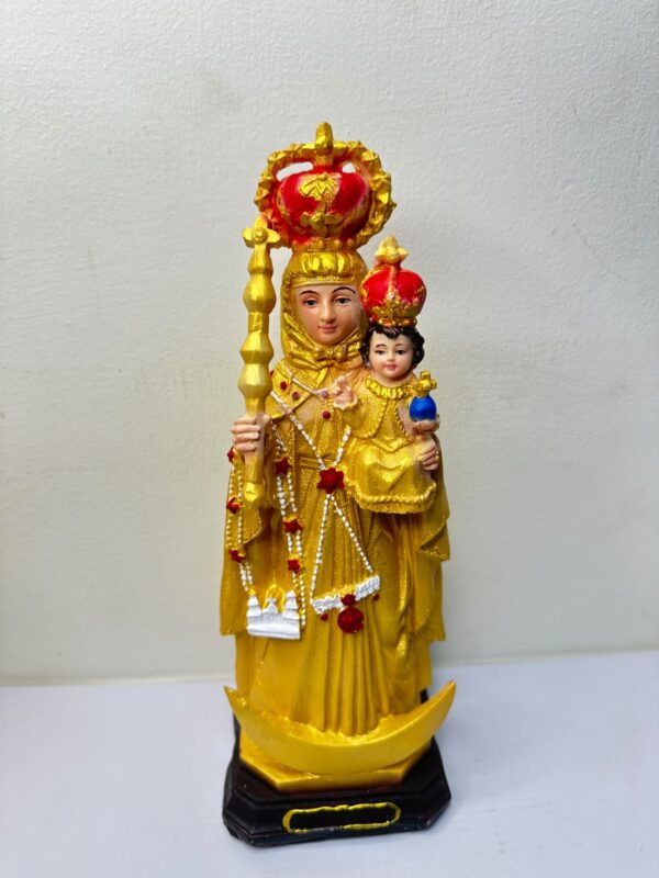 med3 Velankanni Matha with Infant Jesus – Golden Finish Statue 1 FT