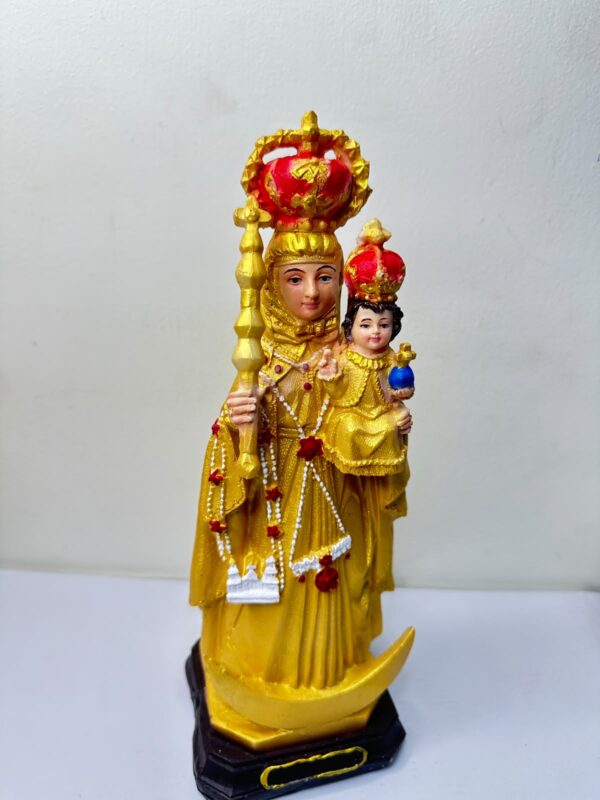 med5 Velankanni Matha with Infant Jesus – Golden Finish Statue 1 FT