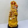 Velankanni Matha with Infant Jesus – Golden Finish Statue  | 9 Inch