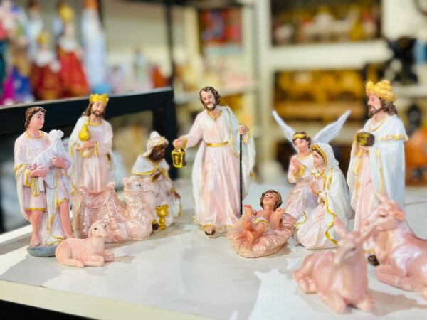 6 P Nativity Christmas Crib Set – Complete Baby Jesus Manger Scene with Holy Family, Shepherds, Wise Men & Animals B 3| 6 Inch