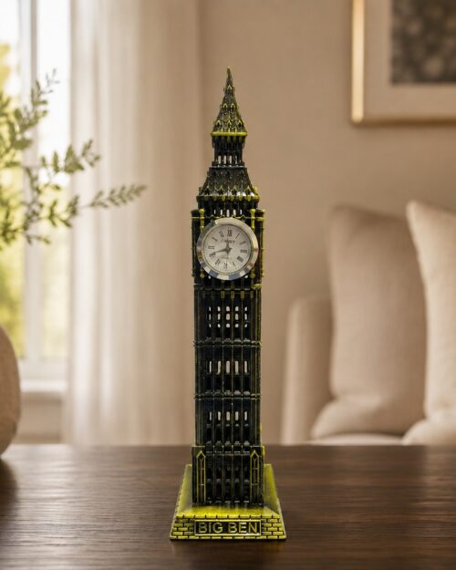 Big Ben Miniature Decorative Clock – London Landmark Tabletop Souvenir N 37 | 7.5 Inch