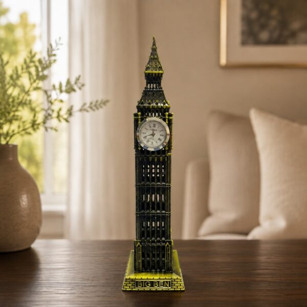 Big Ben Miniature Decorative Clock – London Landmark Tabletop Souvenir N 37 | 7.5 Inch