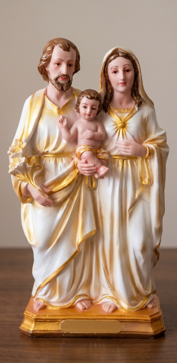 Holy Family Statue – Jesus, Mary & Joseph Christian Religious Family Statue B 9 | 17 Inch