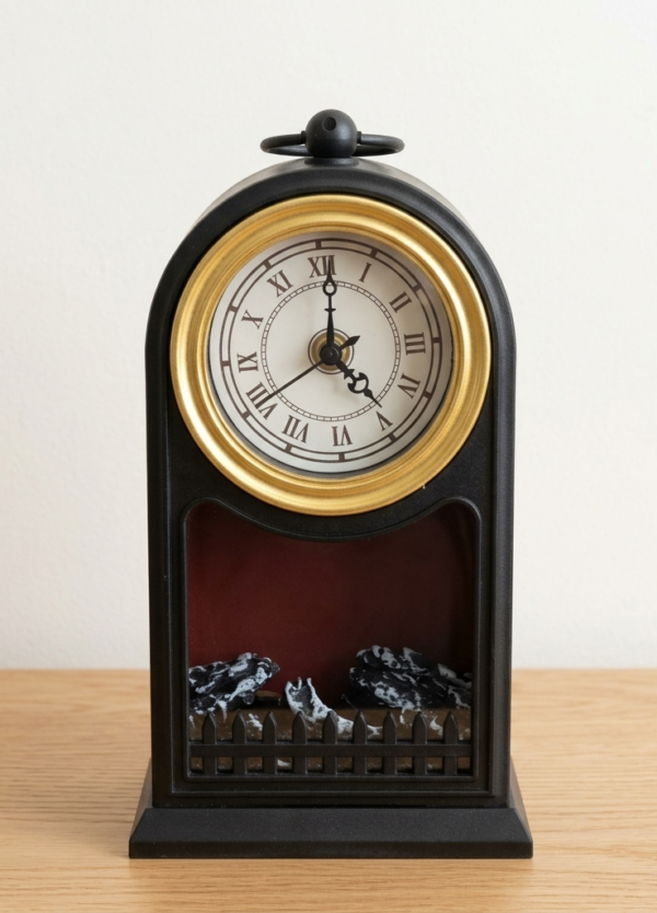 N10 Vintage Mantel Table Clock – Classic Roman Numeral Decorative Clock with Elegant Gold Finish N 10 | 10 Inch