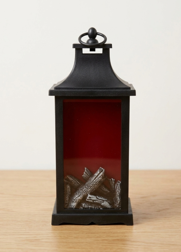 Vintage Lantern Style Tabletop   – Classic Black & Wood Decorative Showpiece N 11 | 1 FT