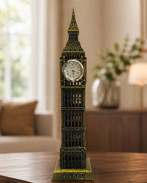 Big Ben Miniature Decorative Clock – London Landmark Tabletop Souvenir N 44 | 12 Inch