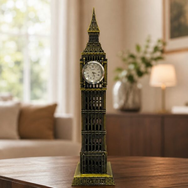 Big Ben Miniature Decorative Clock – London Landmark Tabletop Souvenir N 44 | 12 Inch