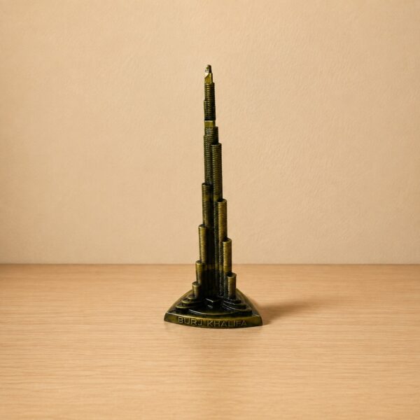 Burj Khalifa Miniature Decorative Souvenir – Golden Tabletop Landmark Model N 36 | 5 Inch