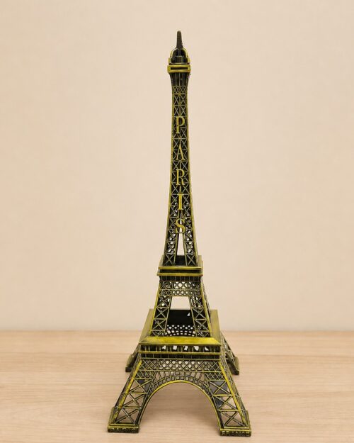 Paris Eiffel Tower Decorative Replica – Antique Gold Metal Finish N 48 | 10 Inch