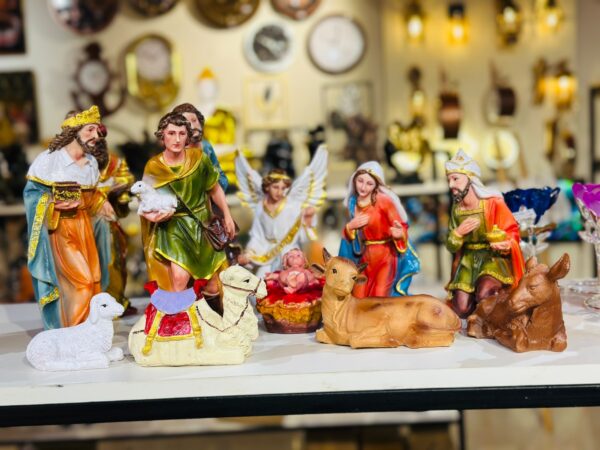 m.. Nativity Christmas Crib Set – Complete Baby Jesus Manger Scene with Holy Family, Shepherds, Wise Men & Animals B 1| 10 Inch