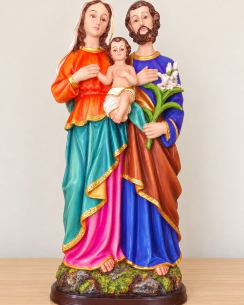 Holy Family Statue  – Jesus, Mary & Joseph Christian Religious Family Statue Multi | 18 Inch