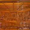 sq2 Last Supper Premium Wooden Wall Carving – Jesus Christ and the Twelve Apostles | 3 FT