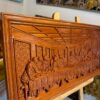 sq4 Last Supper Premium Wooden Wall Carving – Jesus Christ and the Twelve Apostles | 3 FT
